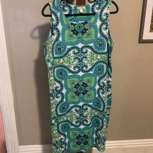 Charter Club Turquoise and Navy Sundress Size 1x